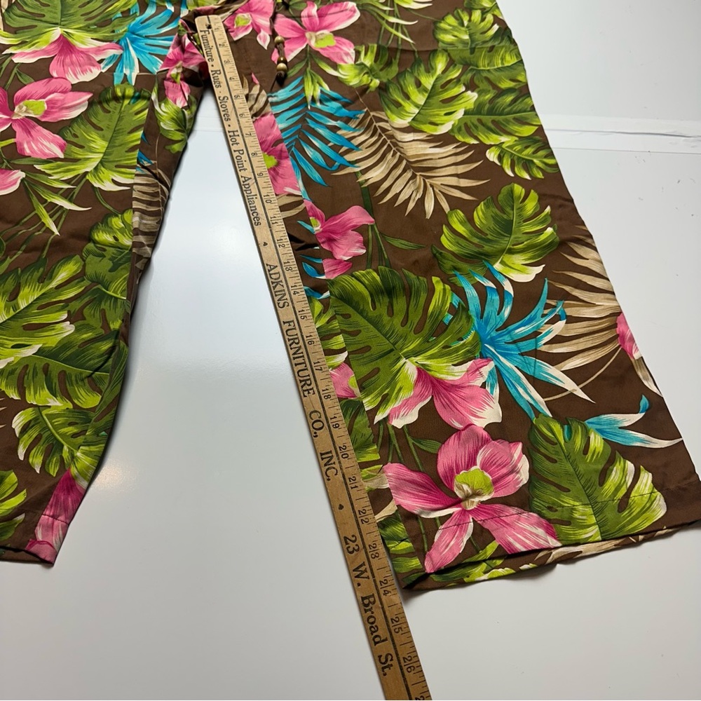 Tropical Silk Resort Pants | Wide Leg Drawstring · Bamboo Traders - Picture 9 of 13